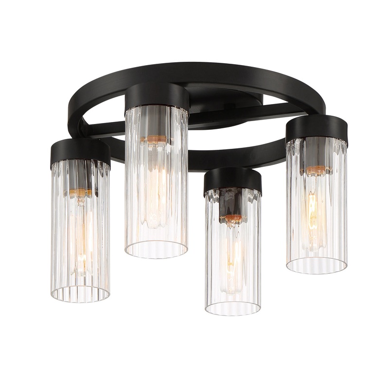 Braden Four Light Semi-Flush Mount in Iron (Graphite)