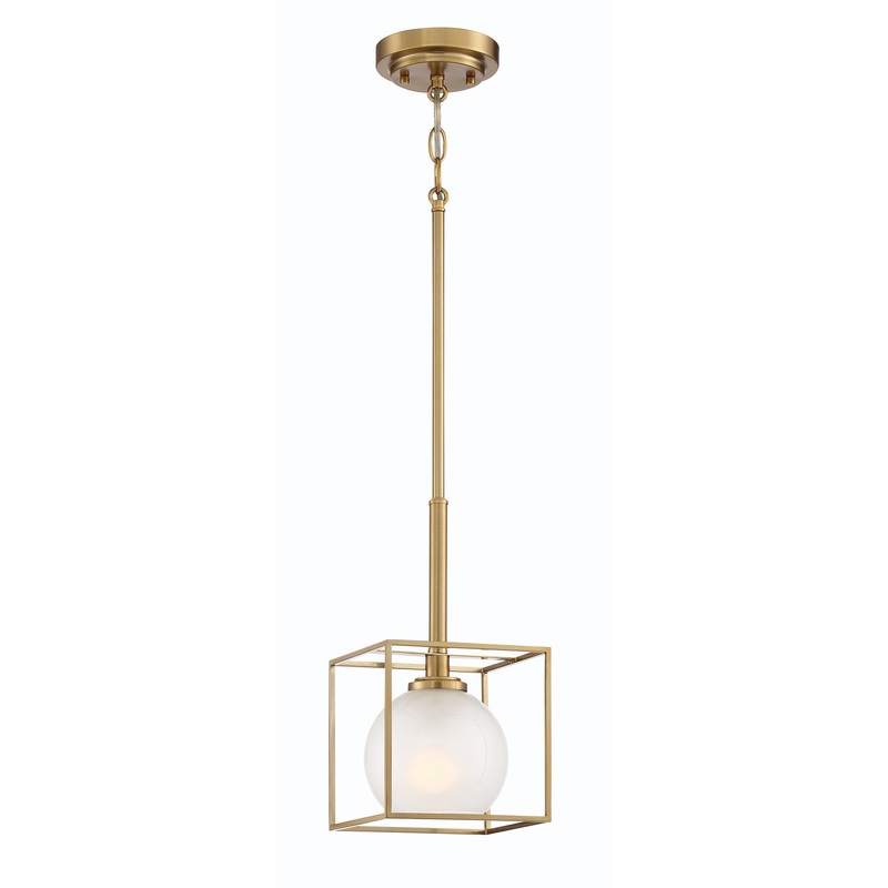 Cowen One Light Mini Pendant in Brushed Gold