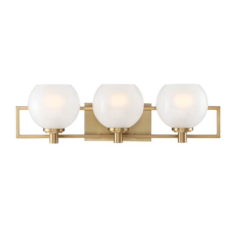 Cowen Three Light Bath in Brushed Gold