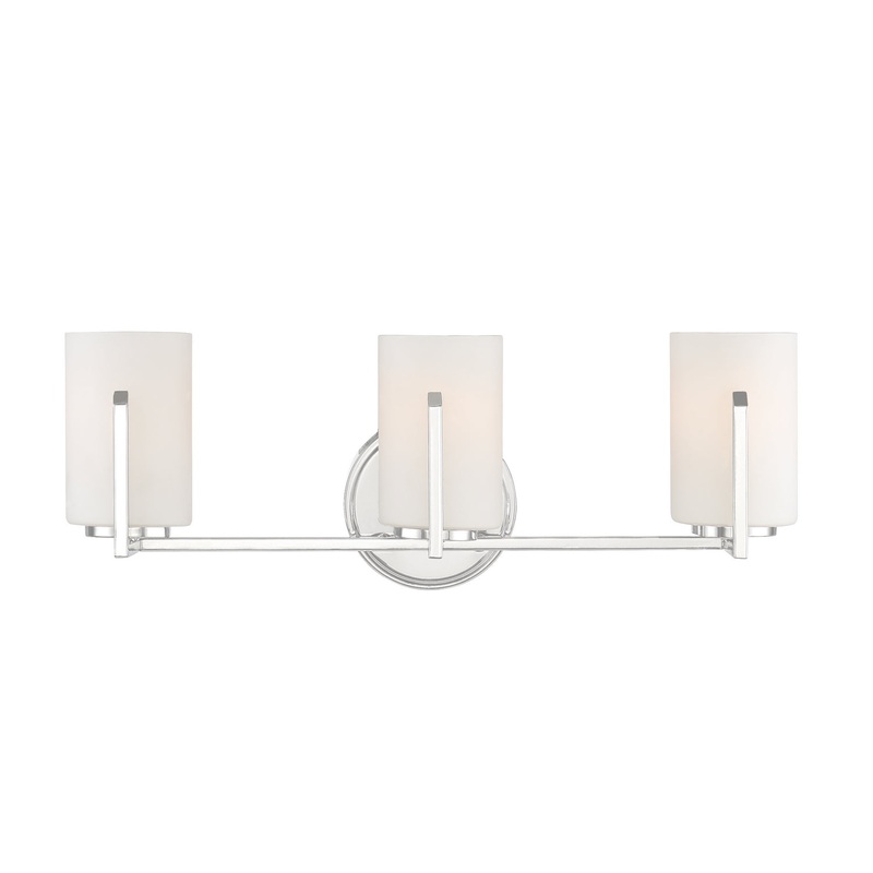 Elara Three Light Bath Bar in Polished Nickel