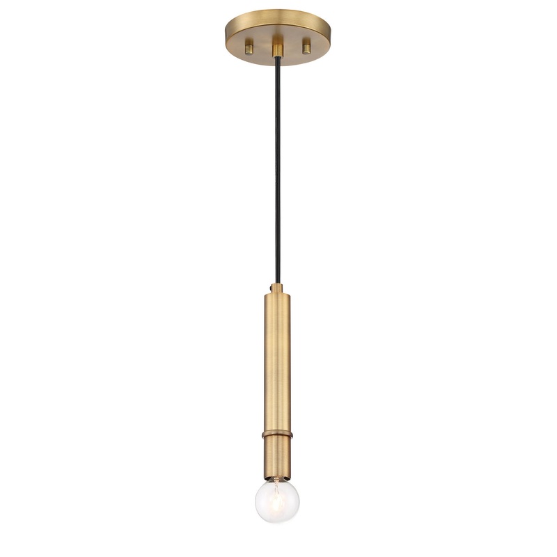 Emmett One Light Mini Pendant in Old Satin Brass