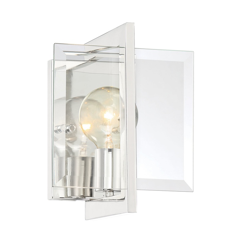 Ethan One Light Wall Sconce in Polished Nickel