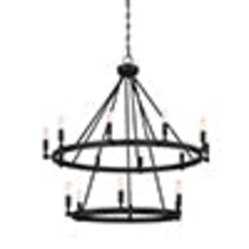 Fiora 16 Light Chandelier in Black