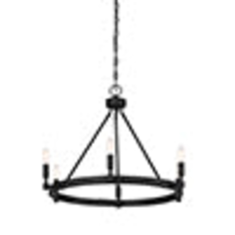 Fiora Six Light Chandelier in Black