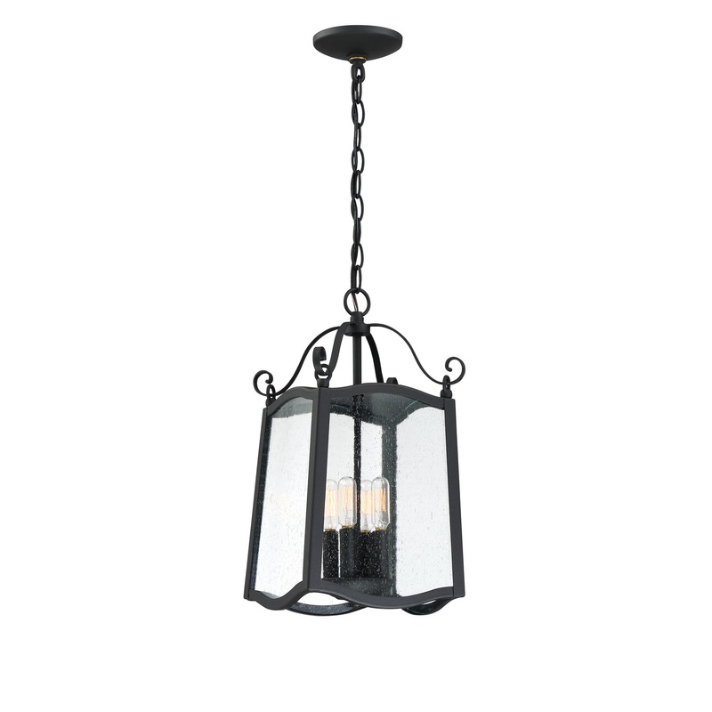 Glenwood Four Light Hanging Lantern in Black