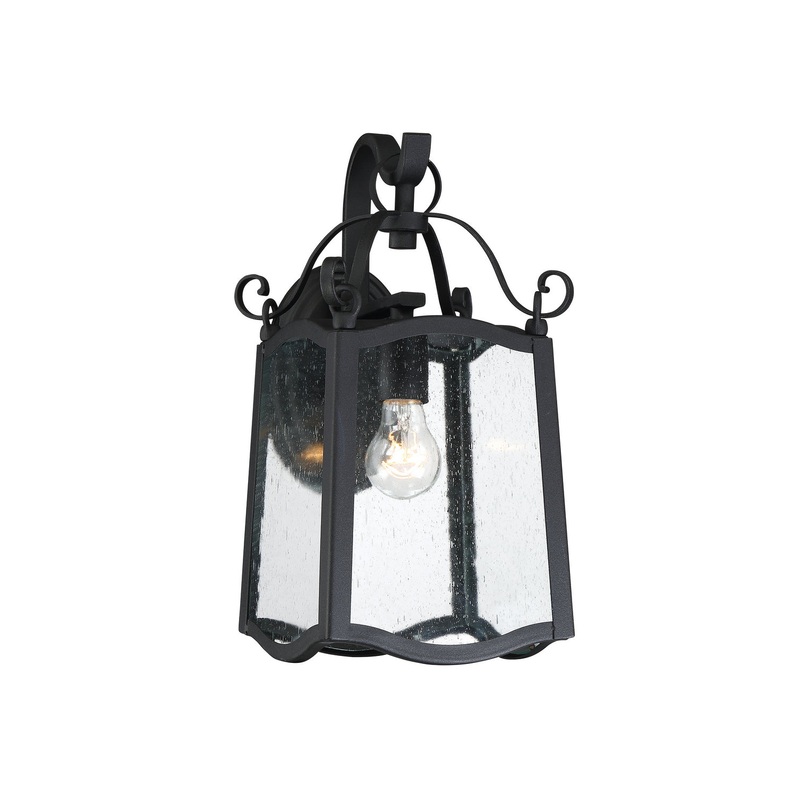 Glenwood One Light Wall Lantern in Black