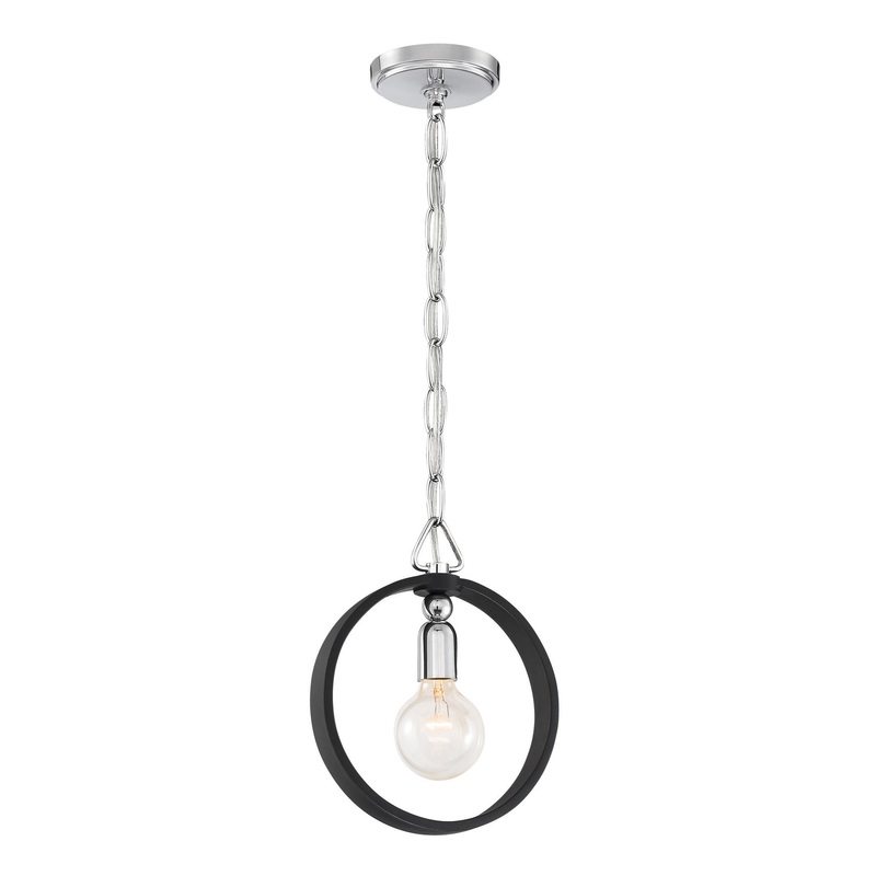 Huxton One Light Mini Pendant in Black