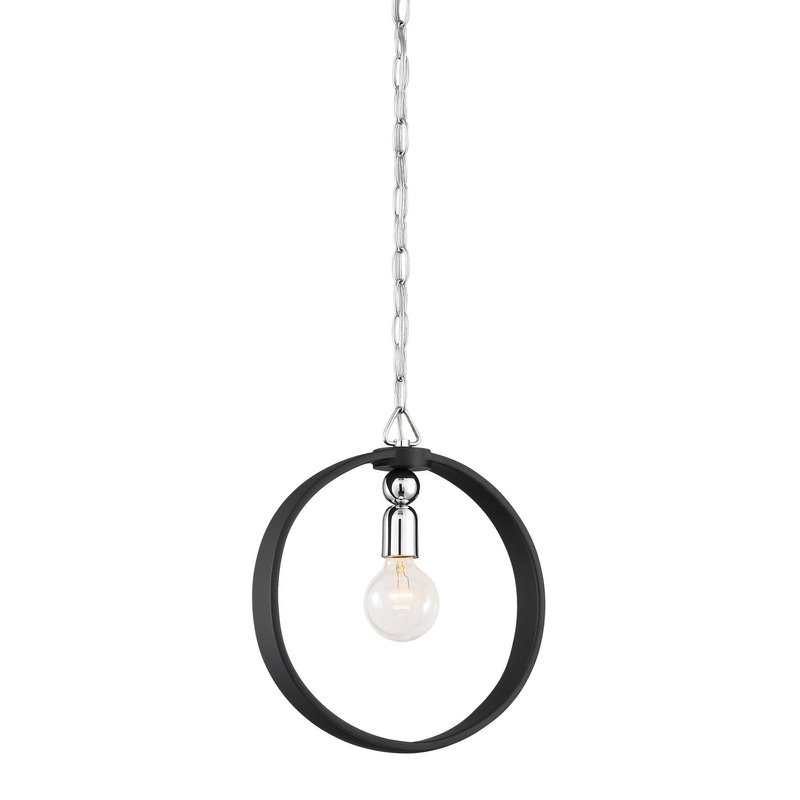 Huxton One Light Pendant in Black