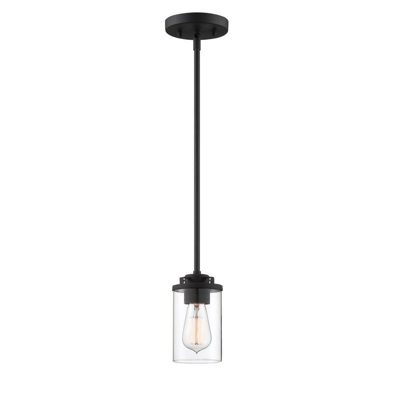 Jedrek One Light Mini Pendant in Black