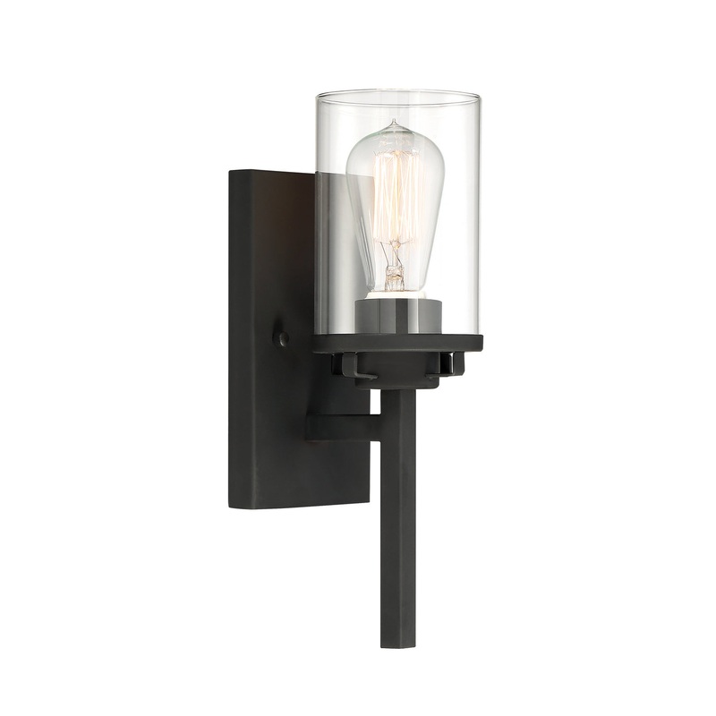 Jedrek One Light Wall Sconce in Black