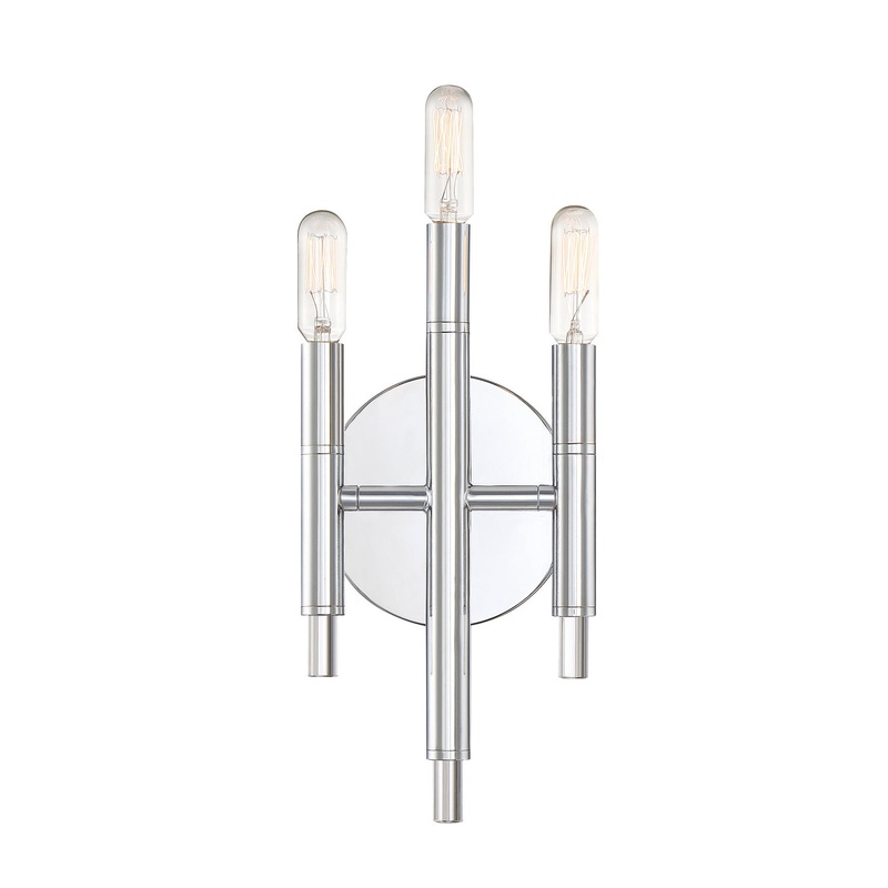 Jessa Three Light Wall Sconce in Chrome