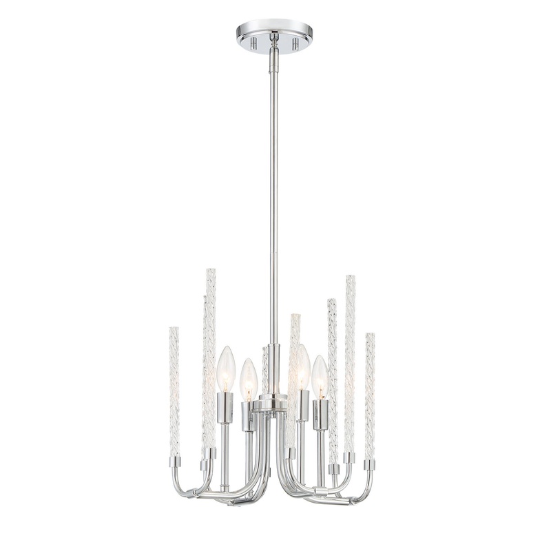 Laretto Four Light Chandelier in Chrome
