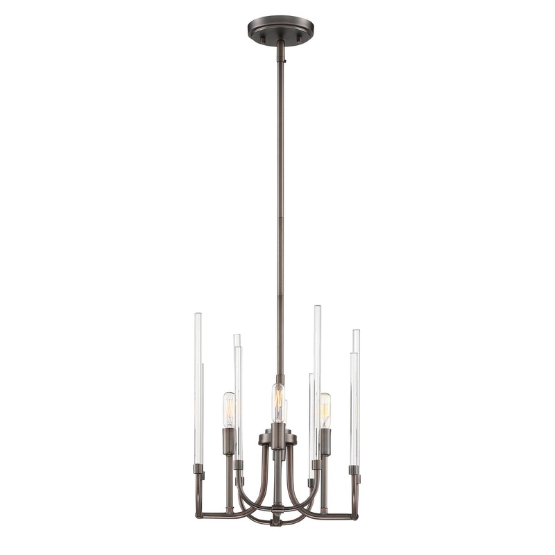 Laretto Four Light Chandelier in Satin Copper Bronze