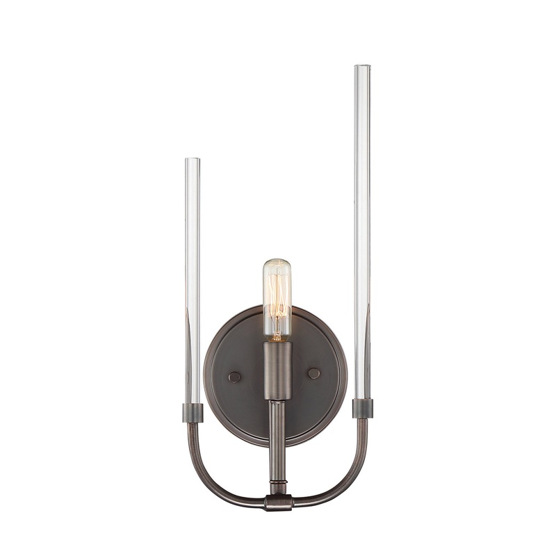 Laretto One Light Wall Sconce in Satin Copper Bronze