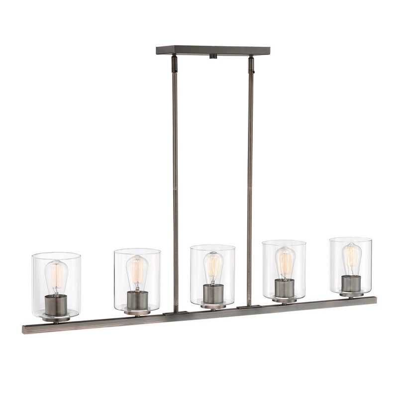 Liam Five Light Island Pendant in Bronze (Satin Copper)