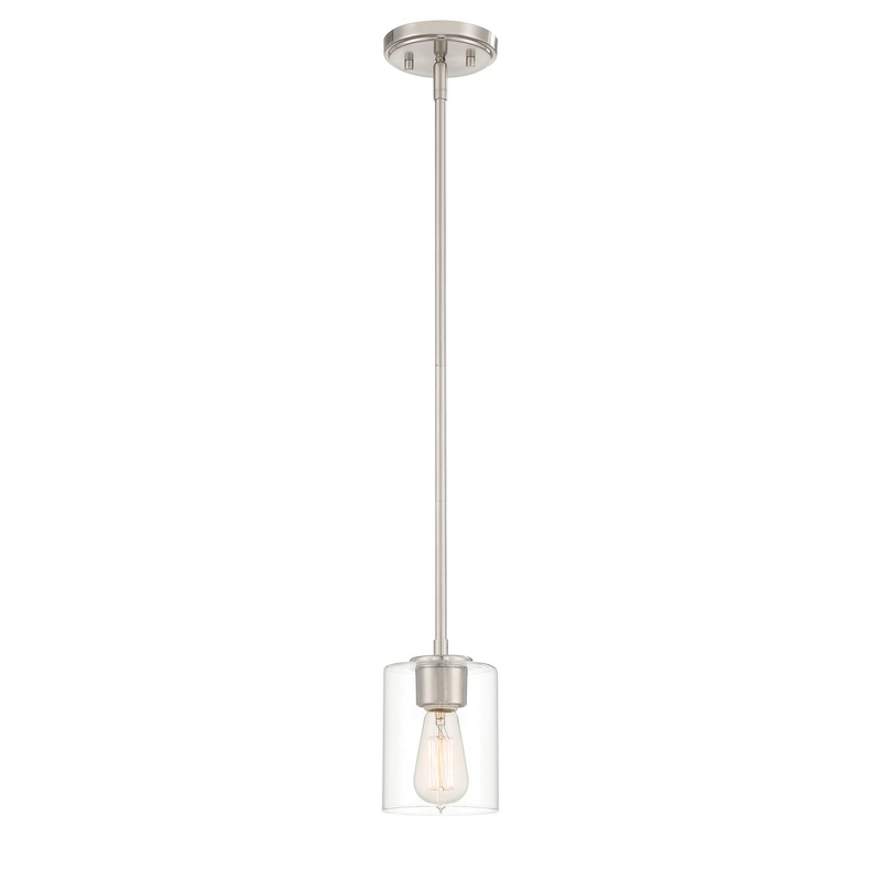 Liam One Light Mini Pendant in Platinum (Satin)