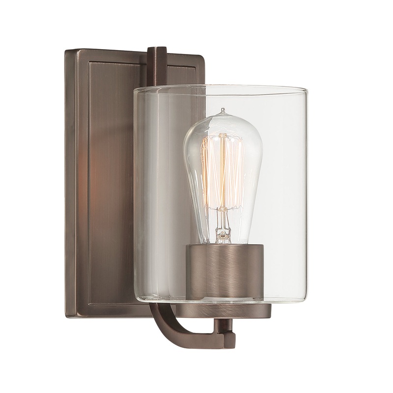 Liam One Light Wall Sconce in Bronze (Satin Copper)
