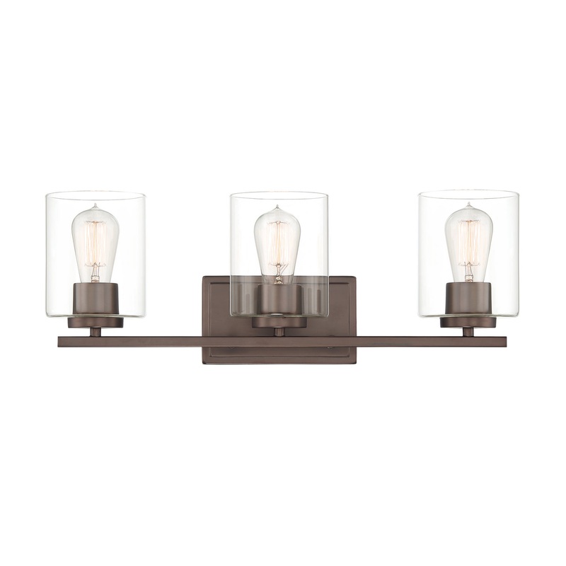Liam Three Light Bathroom in Bronze (Satin Copper)