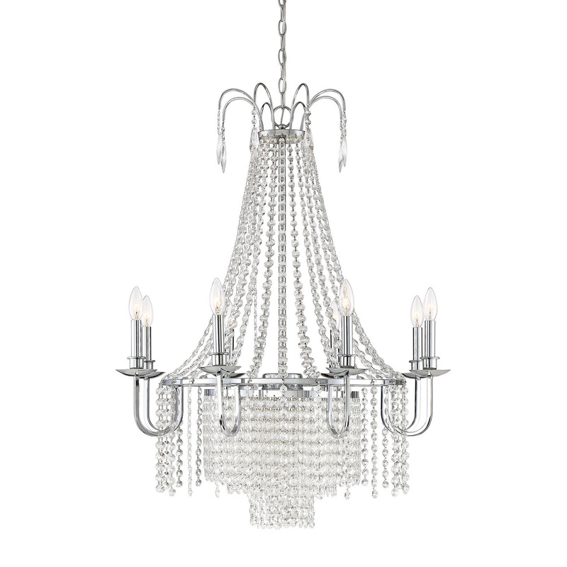 Maisie Eight Light Chandelier in Chrome