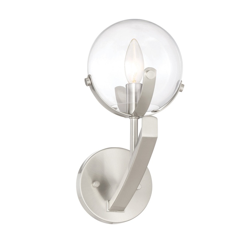 Spyglass One Light Wall Sconce in Satin Platinum