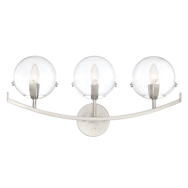 Spyglass Three Light Bath in Satin Platinum