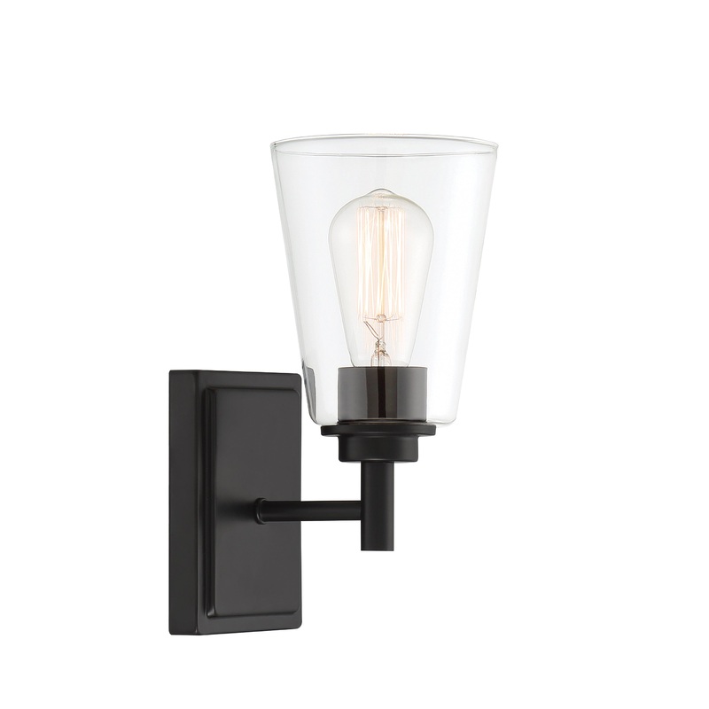 Westin One Light Wall Sconce in Matte Black