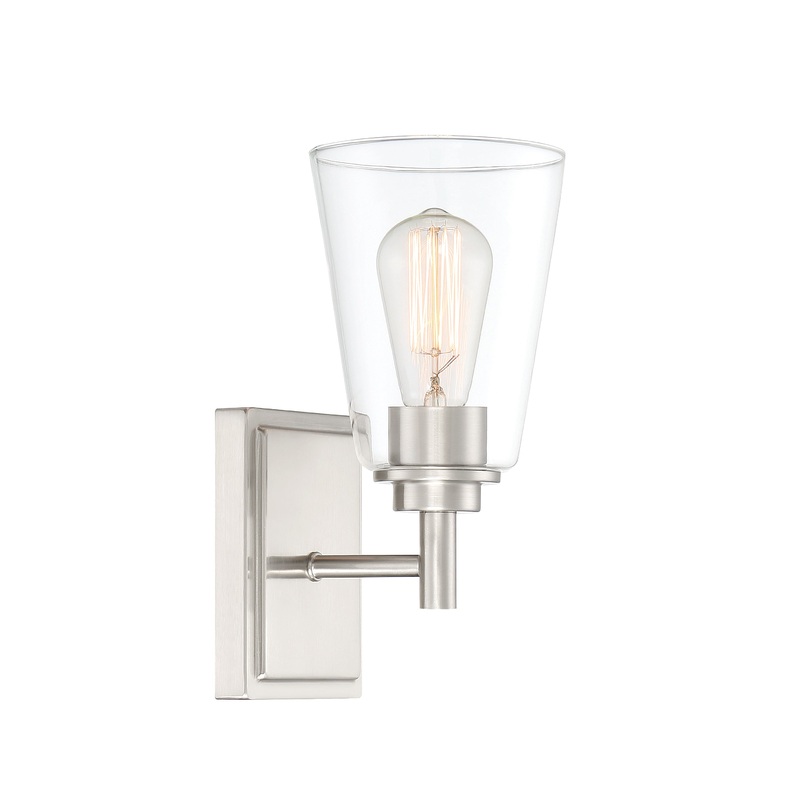Westin One Light Wall Sconce in Satin Platinum