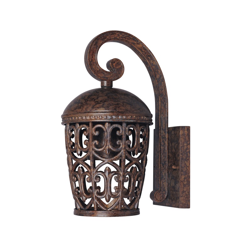 Amherst One Light Wall Lantern in Burnt Umber