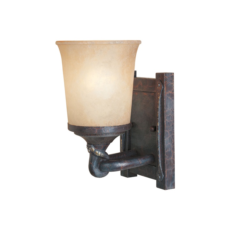 Austin One Light Wall Sconce in Weathered Saddle