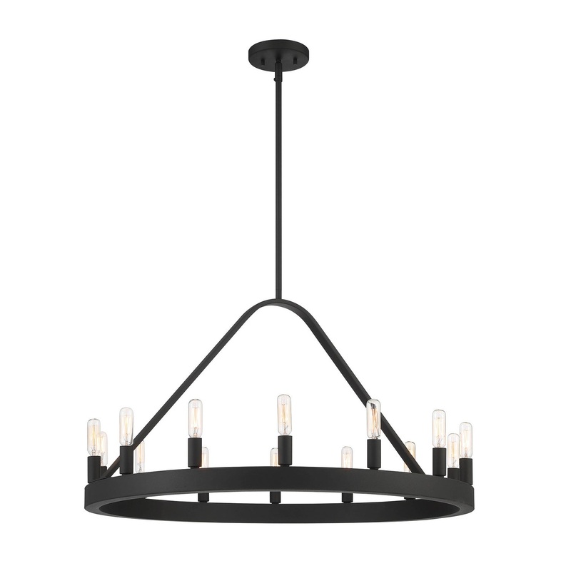 Carousel 14 Light Chandelier in Black