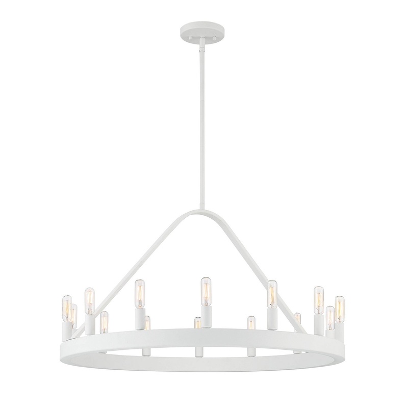Carousel 14 Light Chandelier in Matte White