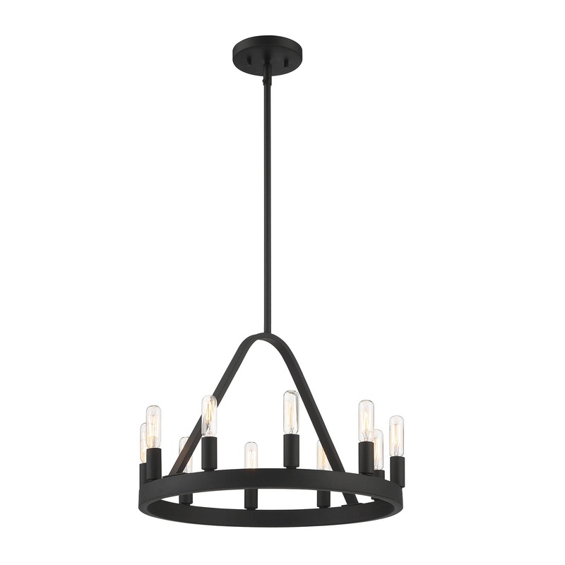 Carousel Ten Light Chandelier in Black