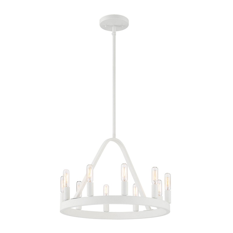 Carousel Ten Light Chandelier in Matte White