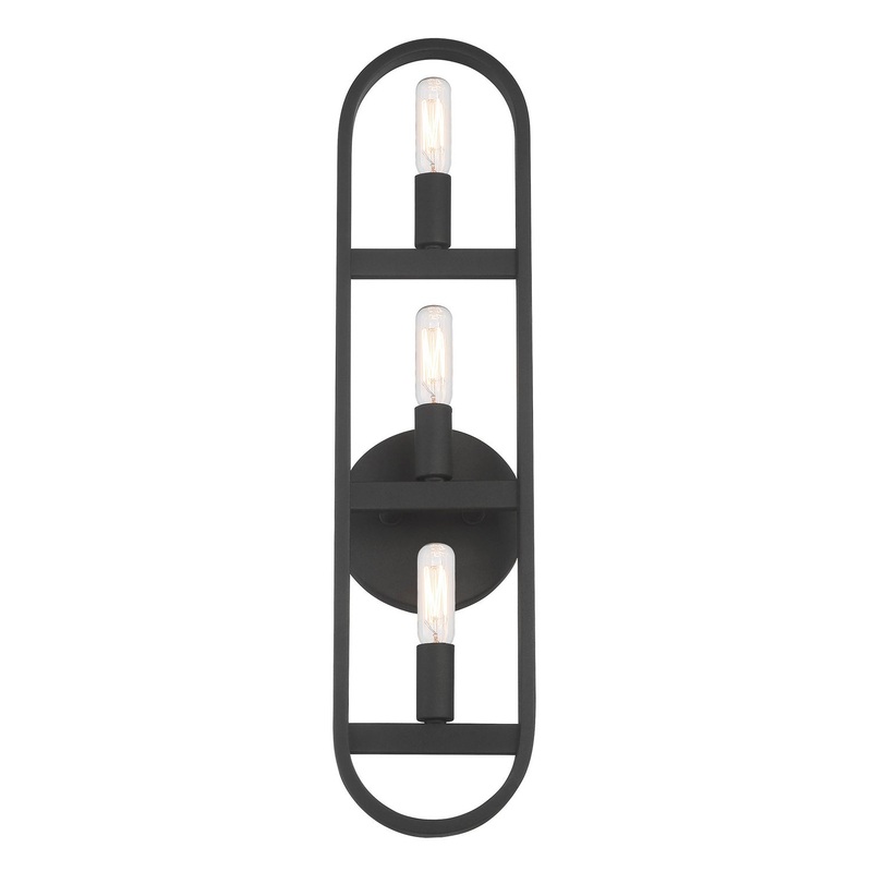 Carousel Three Light Wall Sconce in Black