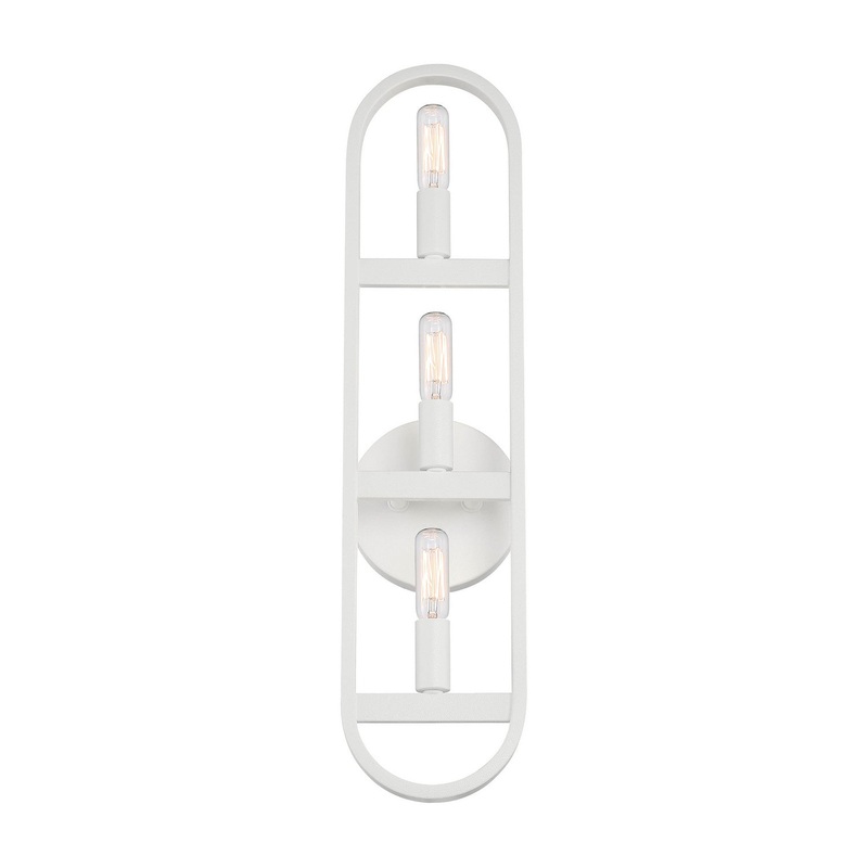 Carousel Three Light Wall Sconce in Matte White