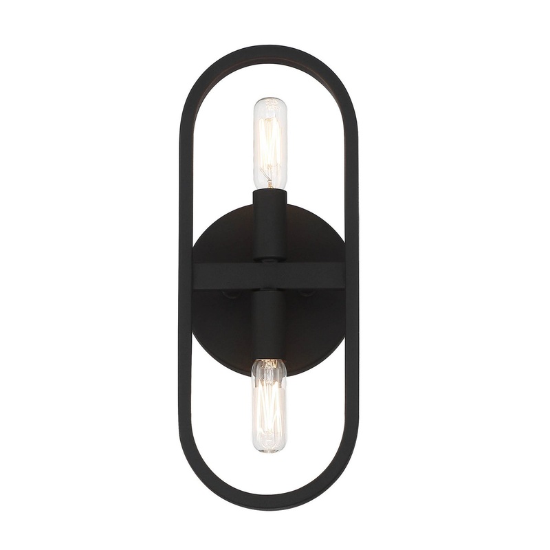 Carousel Two Light Wall Sconce in Black