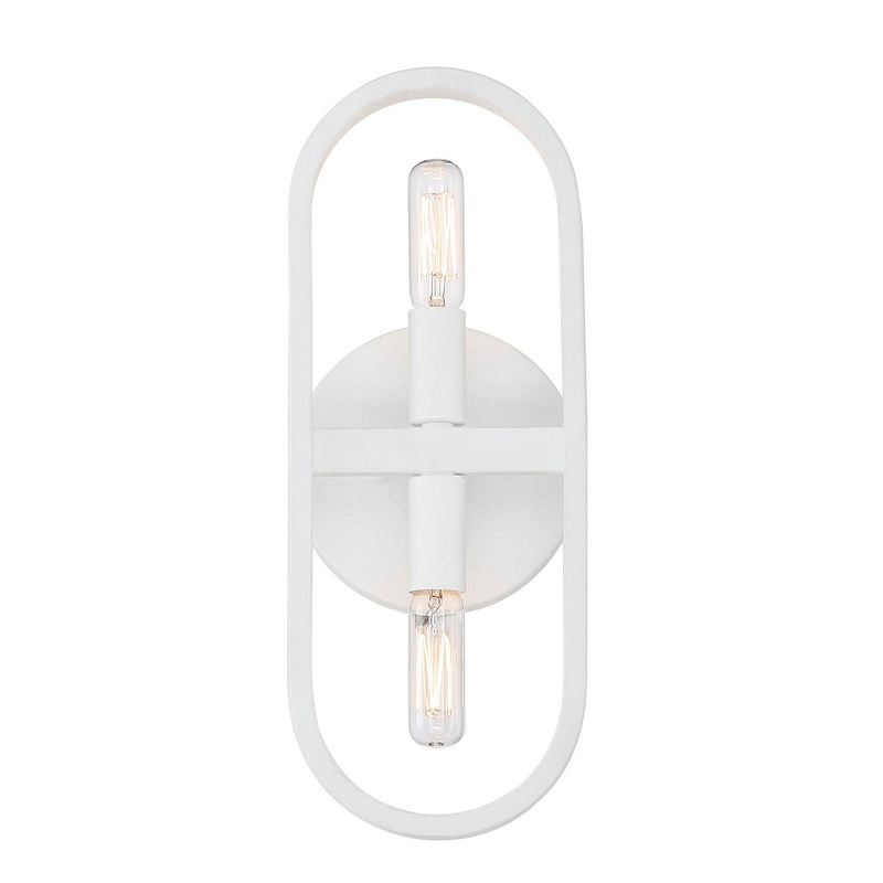 Carousel Two Light Wall Sconce in Matte White