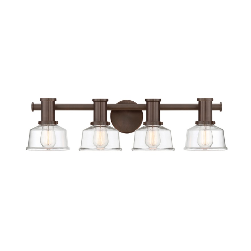 Carson Four Light Bath Bar in Satin Copper Bronze