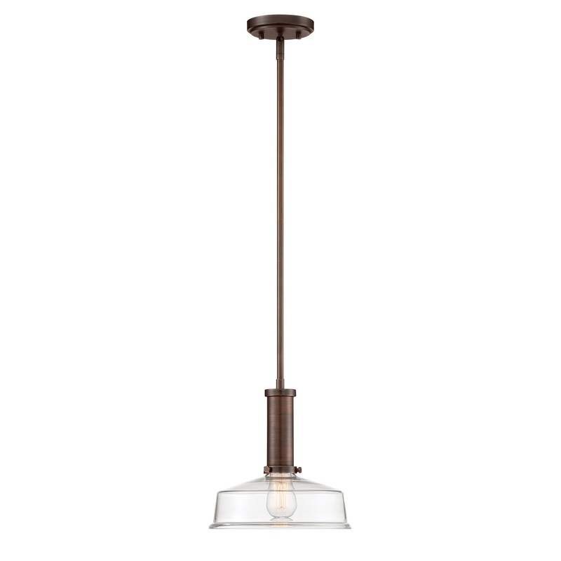 Carson One Light Pendant in Satin Copper Bronze