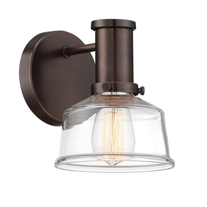Carson One Light Wall Sconce in Satin Copper Bronze