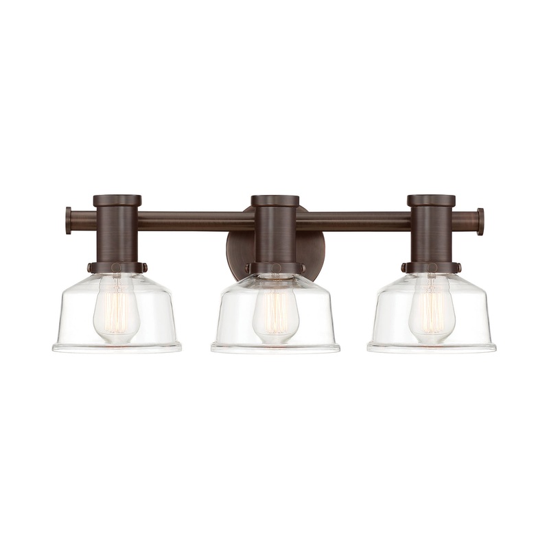 Carson Three Light Bath Bar in Satin Copper Bronze