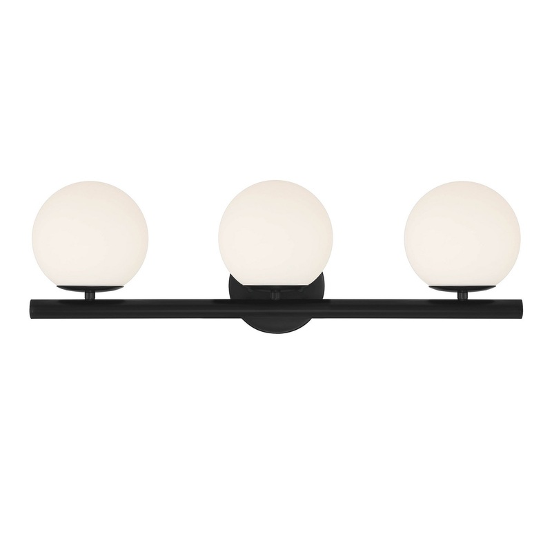 Crown Heights Three Light Vanity in Matte Black