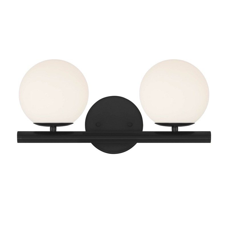 Crown Heights Two Light Vanity in Matte Black