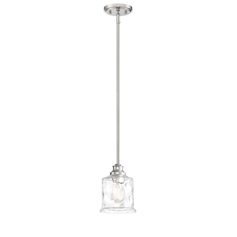 Drake One Light Mini Pendant in Polished Nickel
