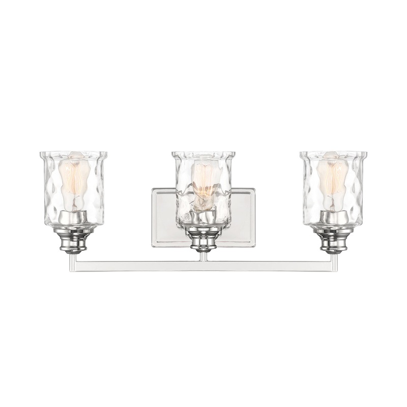 Drake Three Light Bath Bar in Polished Nickel
