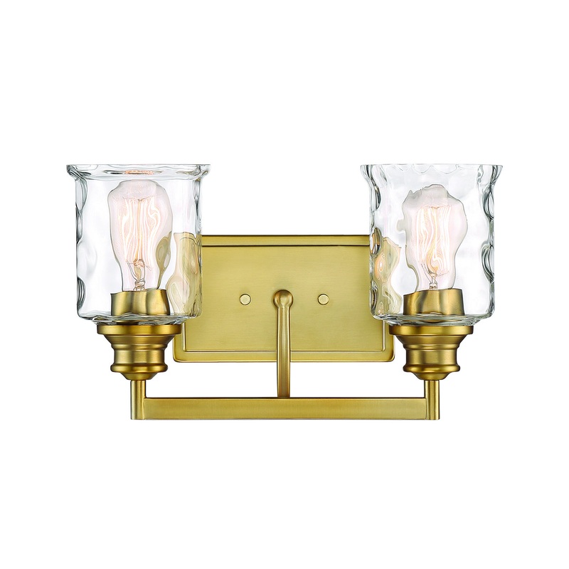 Drake Two Light Bath Bar in Brushed Gold