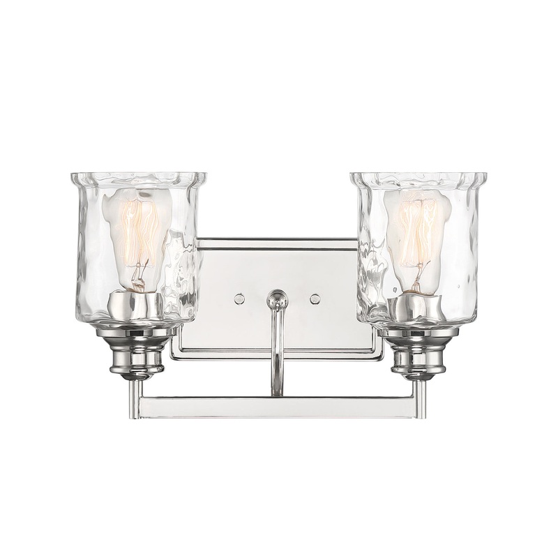 Drake Two Light Bath Bar in Polished Nickel