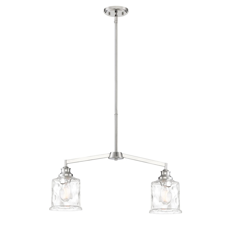 Drake Two Light Island Pendant in Polished Nickel
