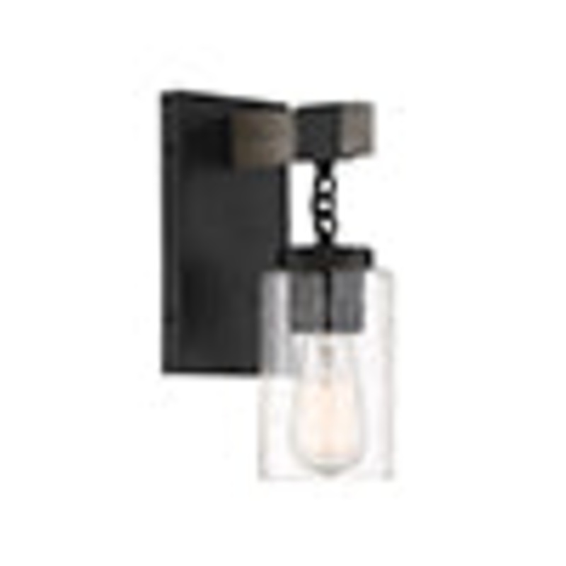 Fulton One Light Wall Sconce in Matte Black