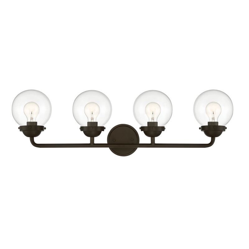 Knoll Four Light Bath Bar in Oil Rubbed Bronze